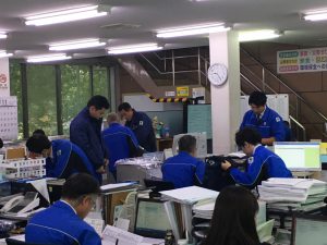 2017年秋 防寒技師給の様子①